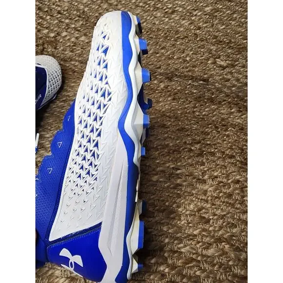 Under Armour Men's S 14 Team Hammer MR Football Cleats Blue White Athletic